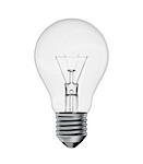 The perfect light bulb isolated on a white background