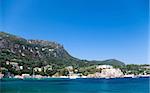 Rocky cliffs in Palaiokastritsa bay, Corfu, Greece