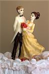 Bride and Groom on Wedding Cake