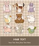 cartoon animal card