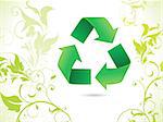 abstract eco green recycle icon vector illustration