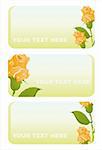 set of 3 beautiful roses banners