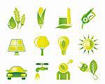 Ecology, environment and nature icons - vector icon set