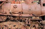 Old steam train in Pereslavl-Zalessky Russia