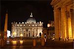details of night Basilica di San Pietro, Vatican City, Rome, Italy