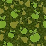 apple pear fruit seamless vector pattern background