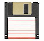 3.5'' inch floppy disk isolated in white