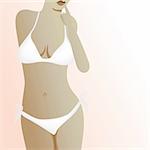 hot woman body in bikini - illustration