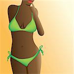 hot woman body in bikini - illustration