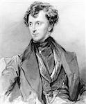 Sir James Emerson Tennent, 1st Baronet (1804-1869) on engraving from 1800s. Irish politician and traveller. Engraved by R.A.Arlett after a drawing by G.Richmond and published by G.Virtue.