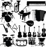 illustration of musical instrument  -  vector