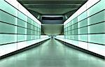 light wall tunnel in underground station in Berlin, Germany