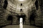 Vestibule interior in the Diocletian palace in Split, Croatia