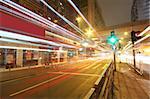 Modern urban landscape at night