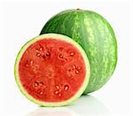 Wassermelone isoliert auf weißem Hintergrund