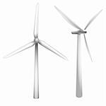 detailed vector illustration of a wind generator