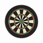 An image of a dartboard without numbers