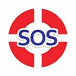 Sign / symbol sos - the international distress signal.