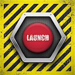 Launch button. Vector background. Eps10