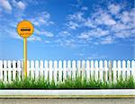 bus stop sign at roadside