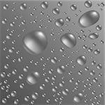 Water drops are on the gray surface. Vector seamless background image