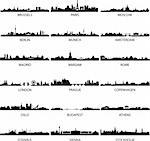 detailed illustrations of various european cities