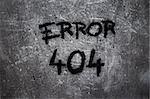 error 404 on grunge background