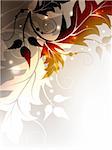 Classic floral shining decorative background.