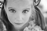 Portrait of a sad  little girl close-up