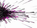 3d abstract explosion purple black cube light effect