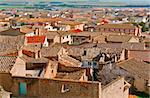 View of the Broken Tile Roofs in a Small Spanish Town