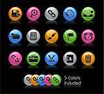 The vector file includes 4 color versions for each icon in different layers.