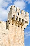 Corner detail of the fortress located in Trogir, Croatia