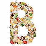 Letter B with Food Collage Concept Art