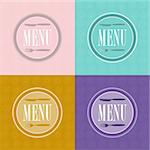 Set of Menu Card Design - Menu Sign and Cutlery Icon