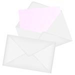 Illustration of Envelopes - Open and Closed - Isolated on White