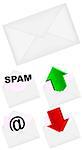 Set of Different Mail Icons - Inbox, Sent, Junk