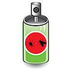 Insect spray. Illustration on white background