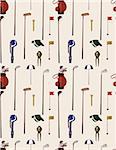 seamless cartoon golf game pattern