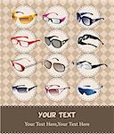 cartoon sunglasses/glasses card