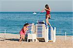 Crazy girls having a lot of fun at a water fight