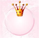 Pink background with crown for true princess
