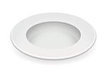 Simple clean white china bowl with light reflection