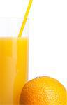orange juice  isolated on white