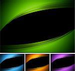 Set of abstract wavy backgrounds. Eps 10 vector