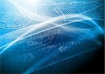Abstract wavy technical background. Eps 10 vector