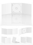 Set of blank cd covers on white. Vector illustration