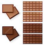 Set of Chocolate bars. Illustration on white background