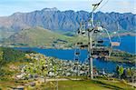 View of Queenstown and Lake Wakatipu from the Skyline Gondola