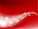 Red Abstract Christmas background with white snowflakes